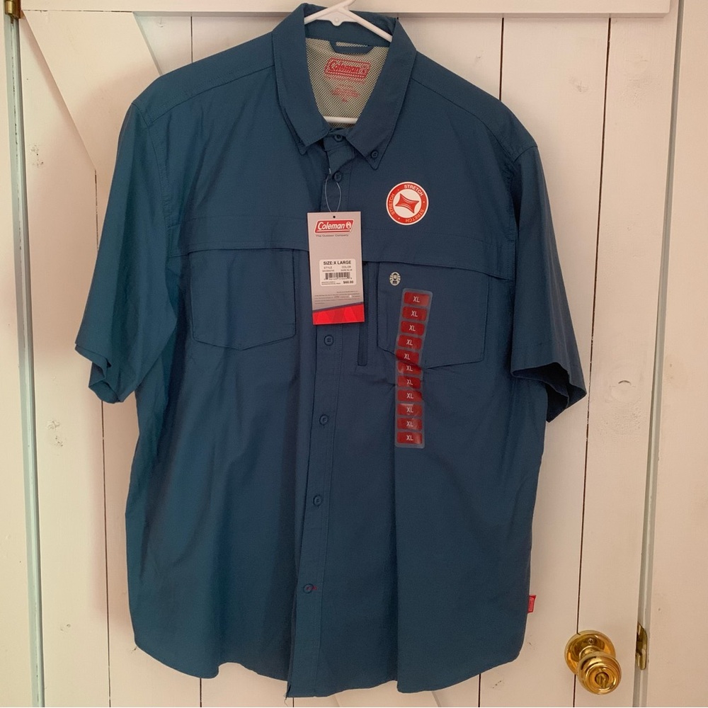Men's Fishing Shirt XL Short Sleeve Button Down